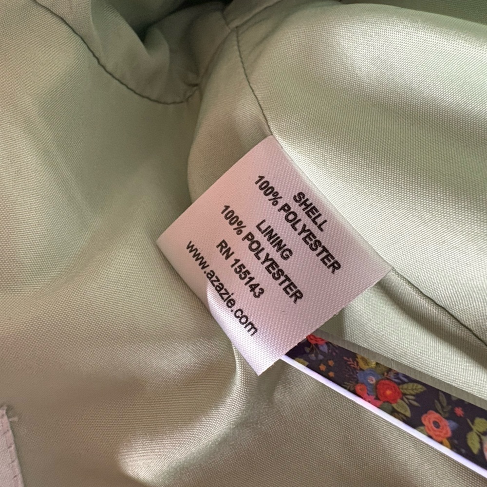 Azazie Flori  Dusty Sage Dress Size A10 NEW - Picture 9 of 12